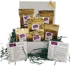 gift box showing pecan pouches and pairing cards